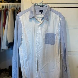 J. Crew men’s white / blue dress shirt Large